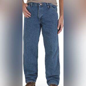 Rustler‎ relaxed straight Classic Blue Jeans. Men size 36x34
